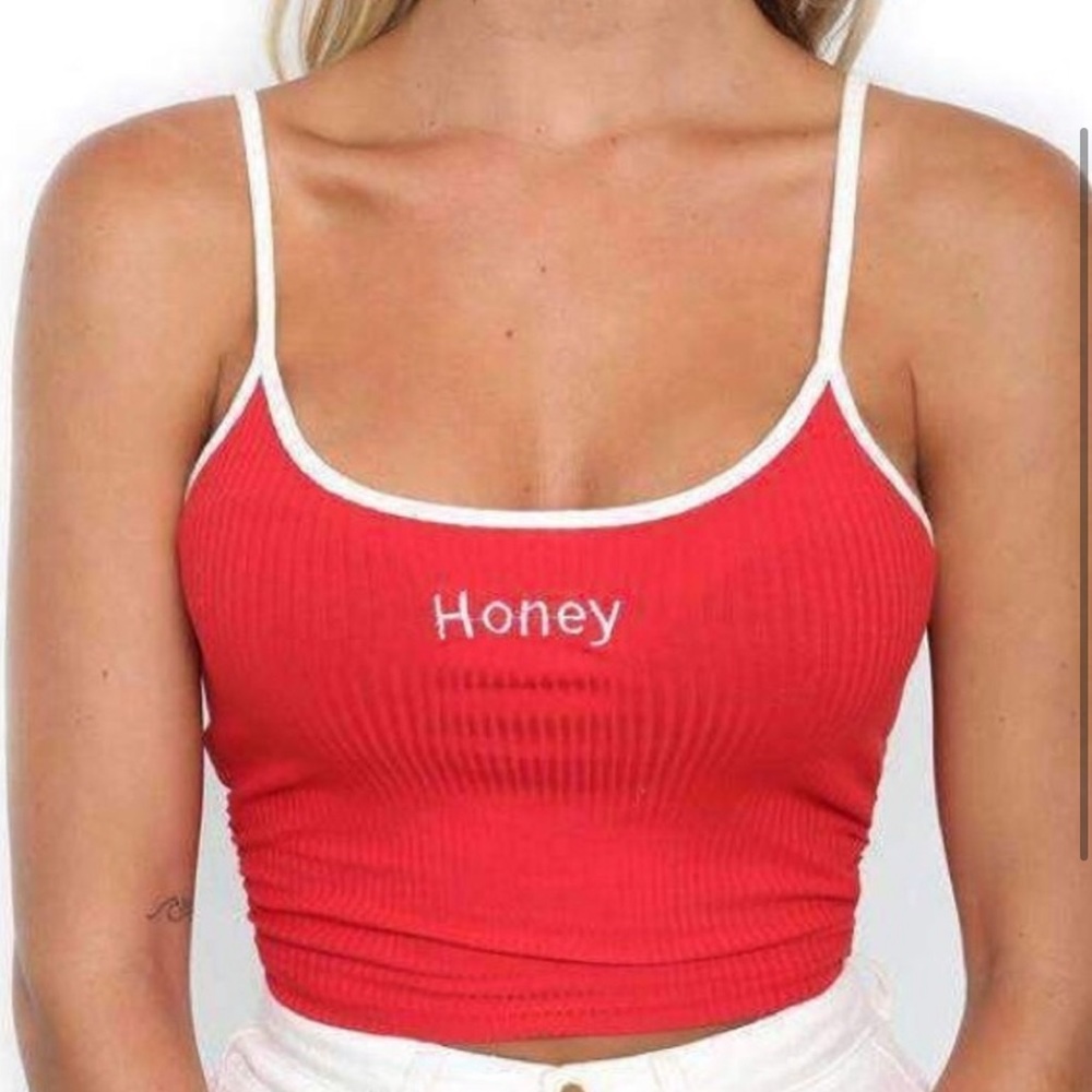 ❤️1Left-New honey crop tank top size small - Picture 2 of 2